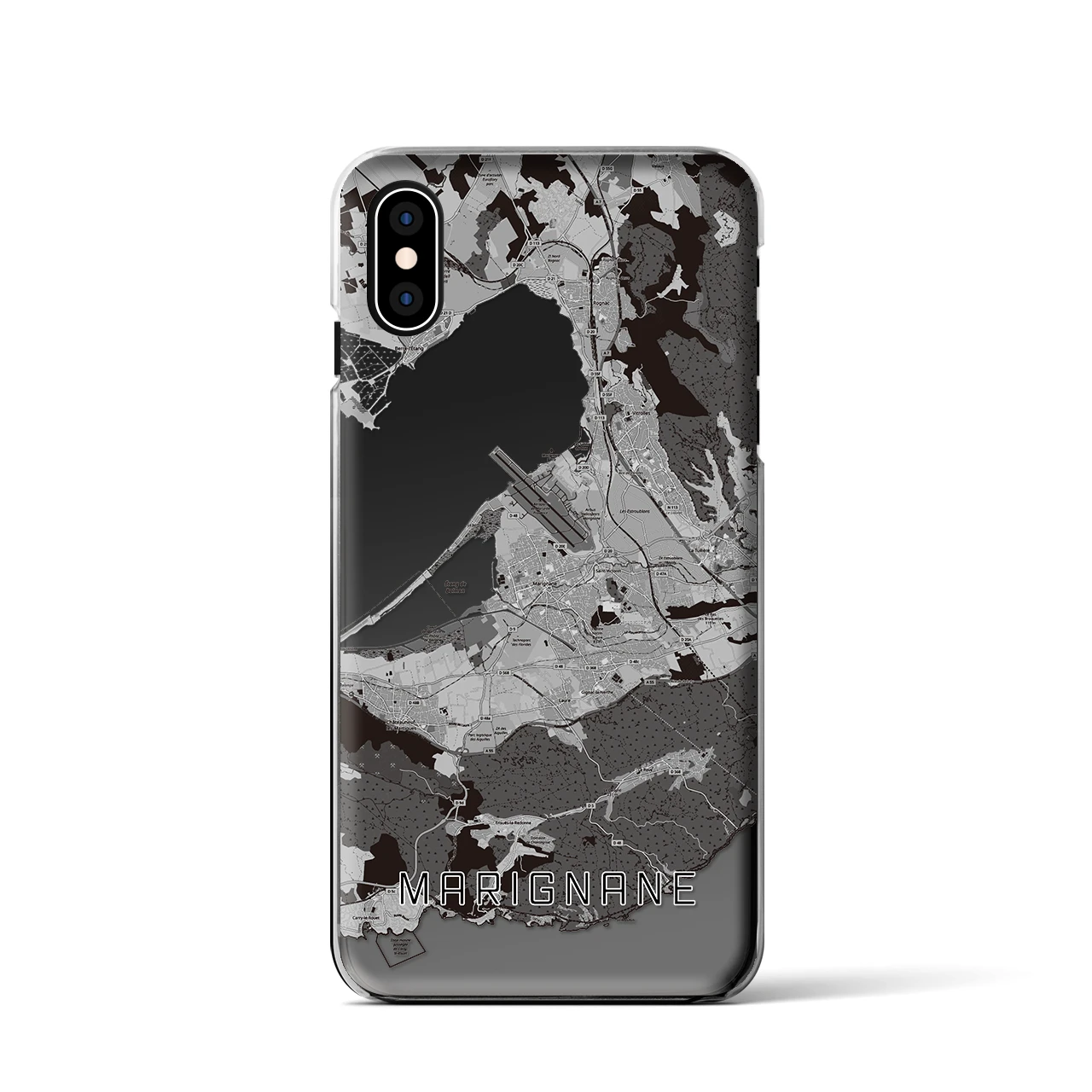 【マリニャーヌ(フランス)】地図柄iPhoneケース(クリアタイプ)