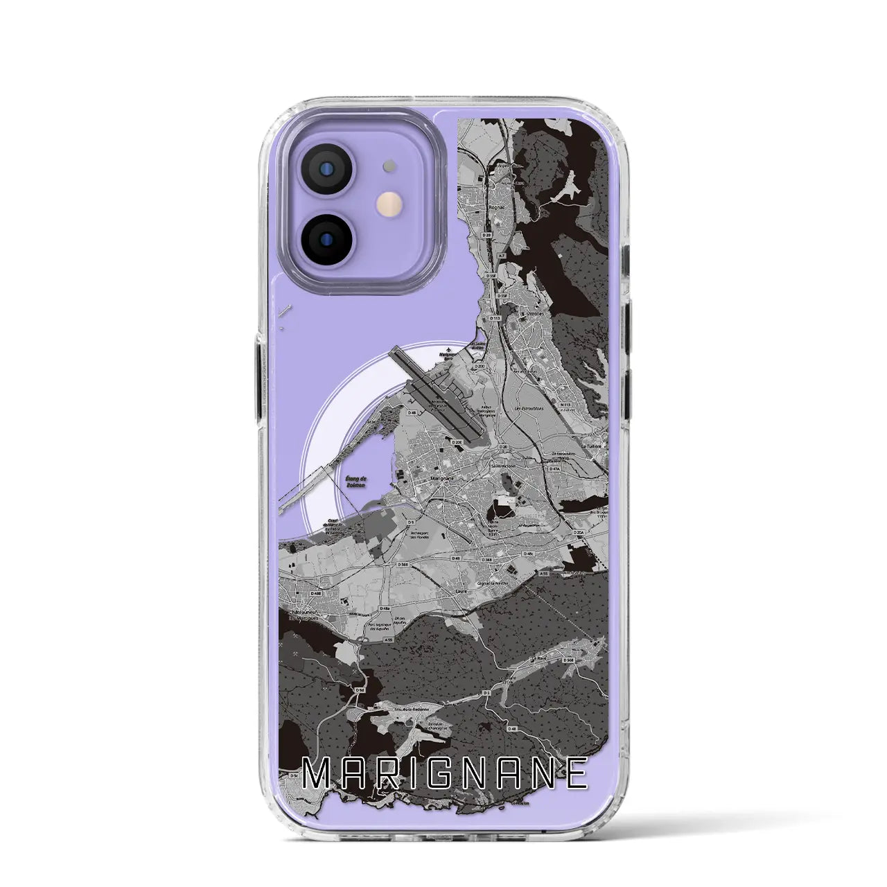 【マリニャーヌ(フランス)】地図柄iPhoneケース(MagSafeタイプ)
