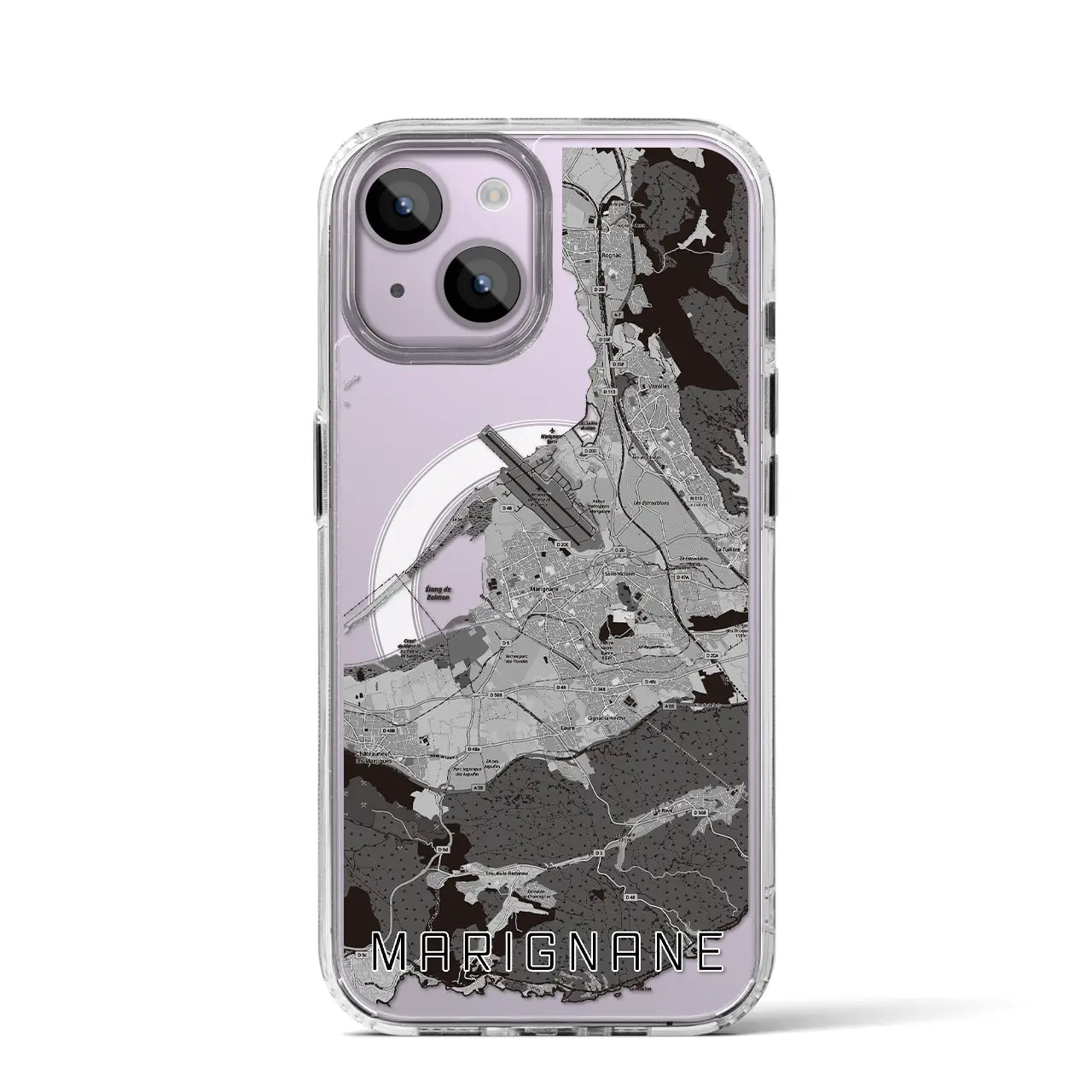 【マリニャーヌ(フランス)】地図柄iPhoneケース(MagSafeタイプ)