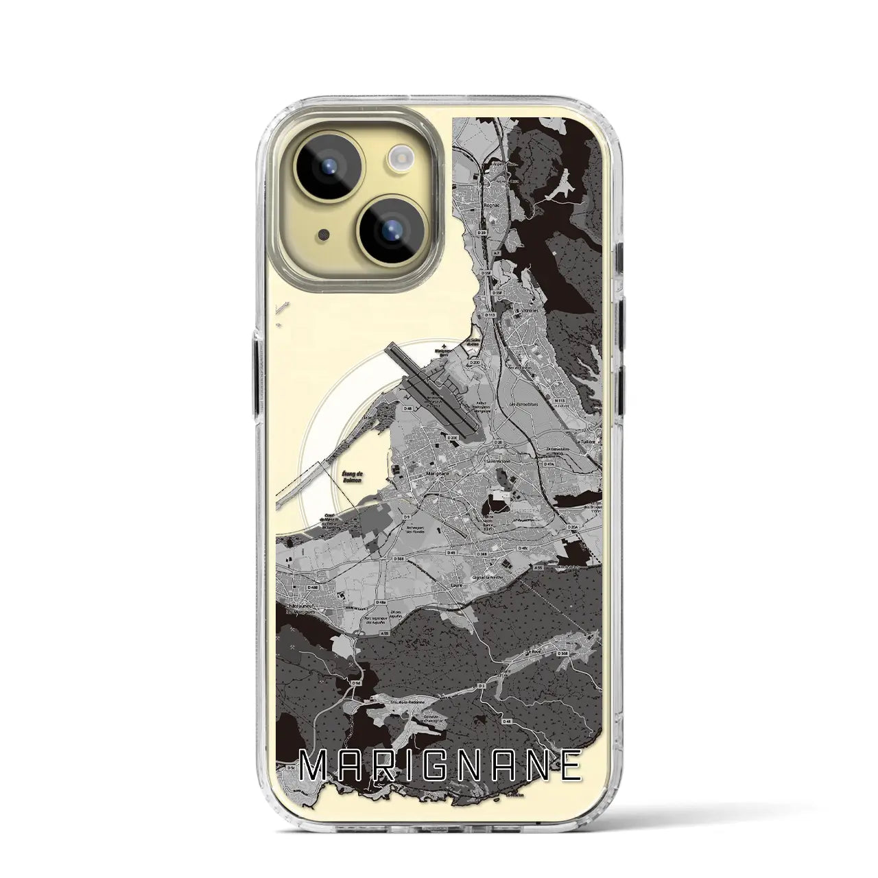 【マリニャーヌ(フランス)】地図柄iPhoneケース(MagSafeタイプ)