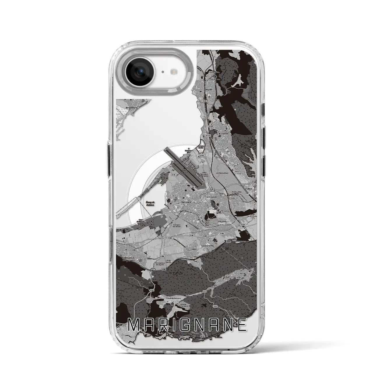 【マリニャーヌ(フランス)】地図柄iPhoneケース(MagSafeタイプ)