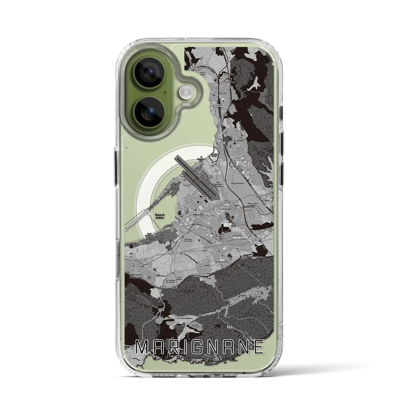 【マリニャーヌ(フランス)】地図柄iPhoneケース(MagSafeタイプ)