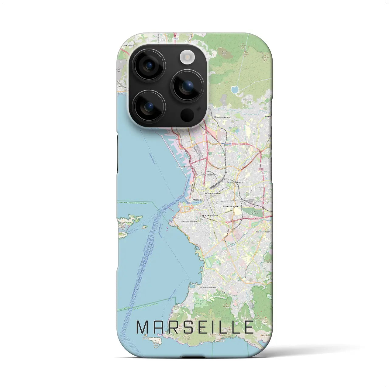【マルセイユ(フランス)】地図柄iPhoneケース(バックカバータイプ)