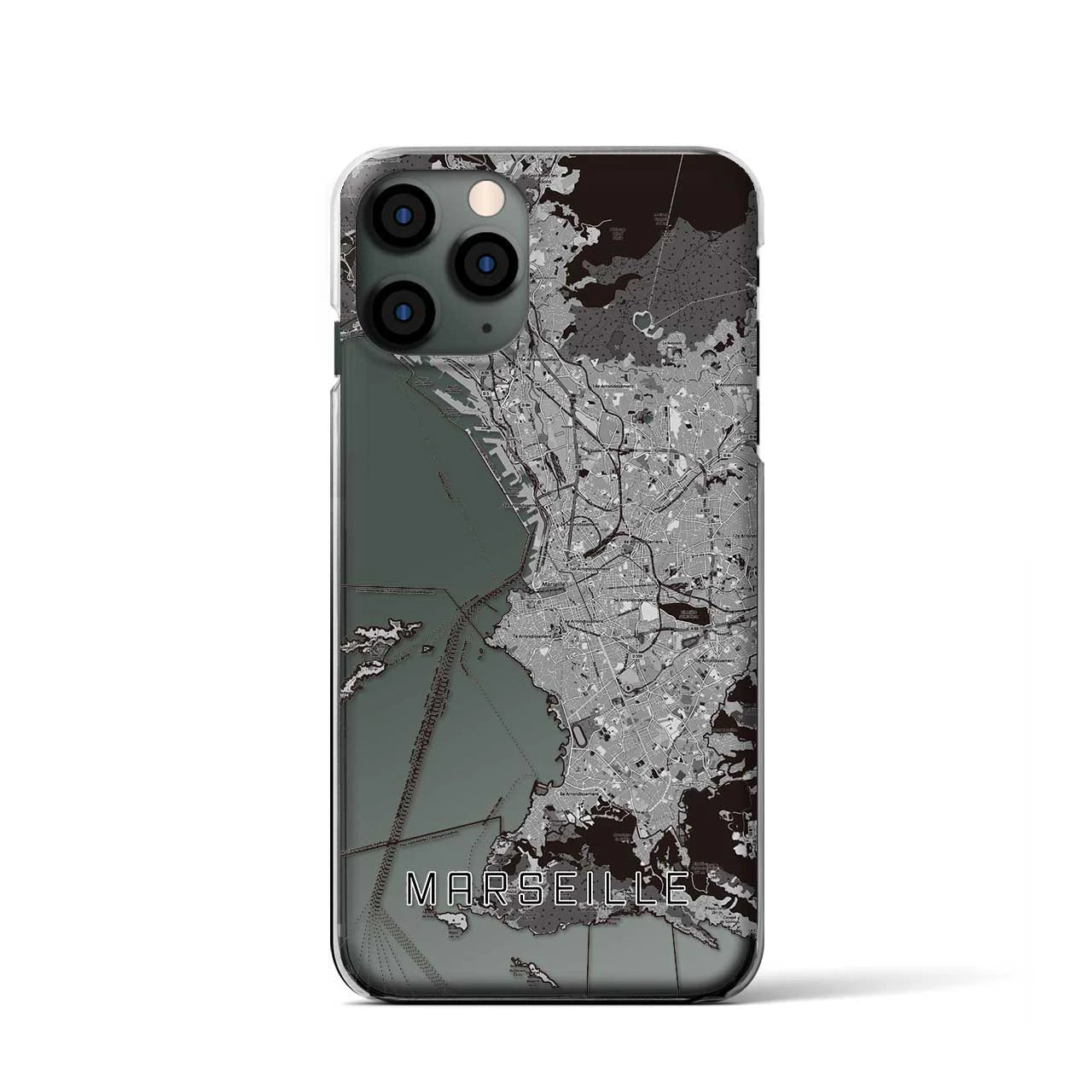 【マルセイユ(フランス)】地図柄iPhoneケース(クリアタイプ)