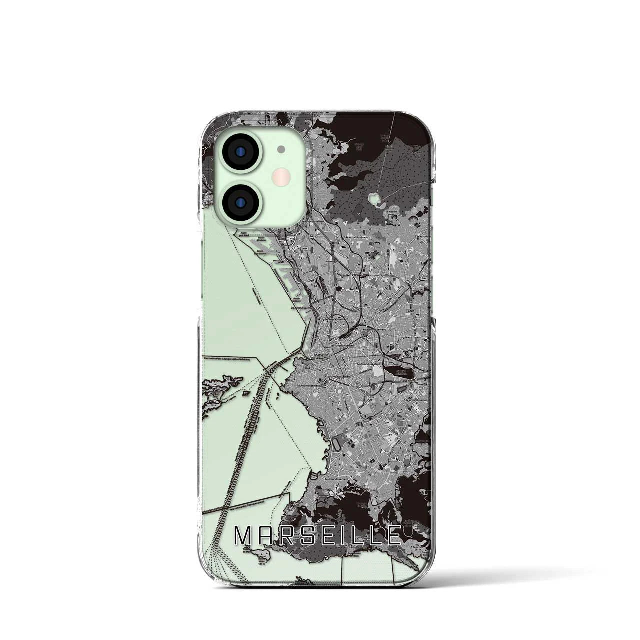【マルセイユ(フランス)】地図柄iPhoneケース(クリアタイプ)