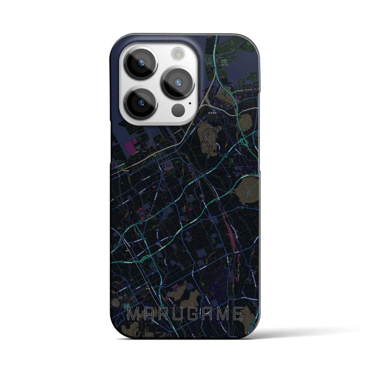 【丸亀(香川県)】地図柄iPhoneケース(バックカバータイプ)