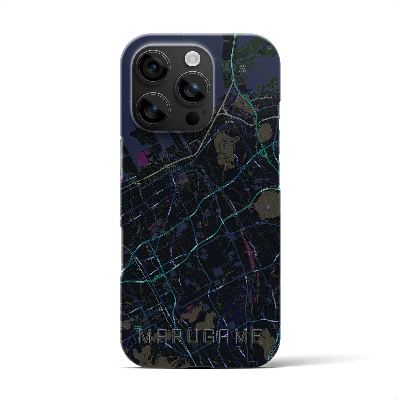 【丸亀(香川県)】地図柄iPhoneケース(バックカバータイプ)