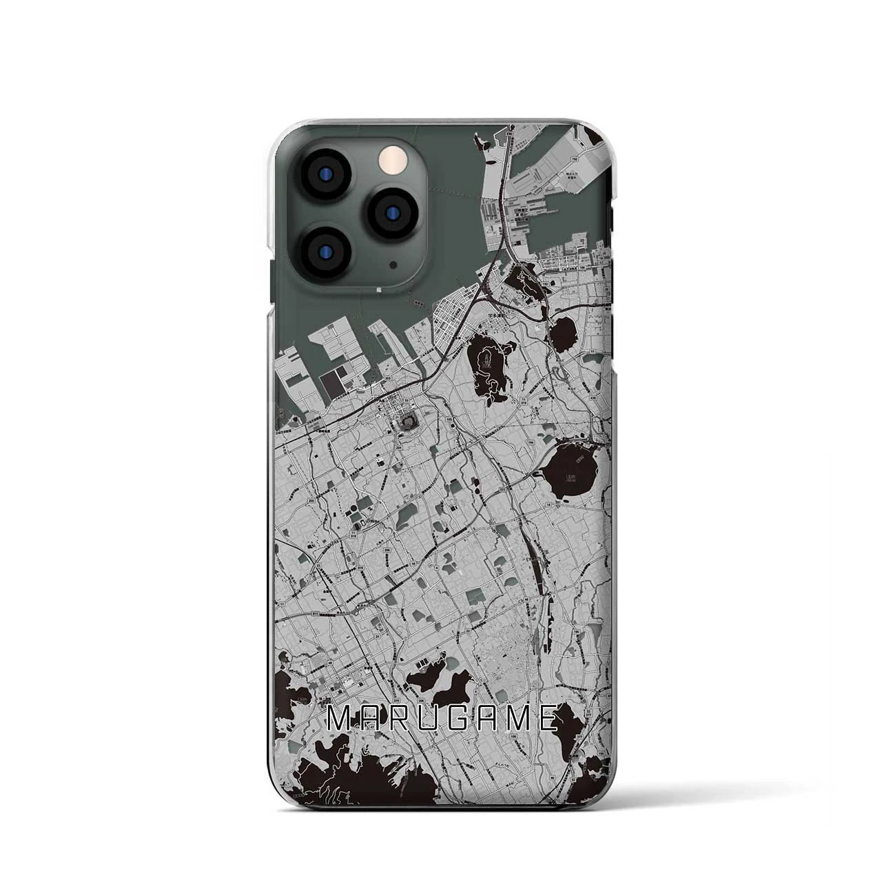 【丸亀(香川県)】地図柄iPhoneケース(クリアタイプ)