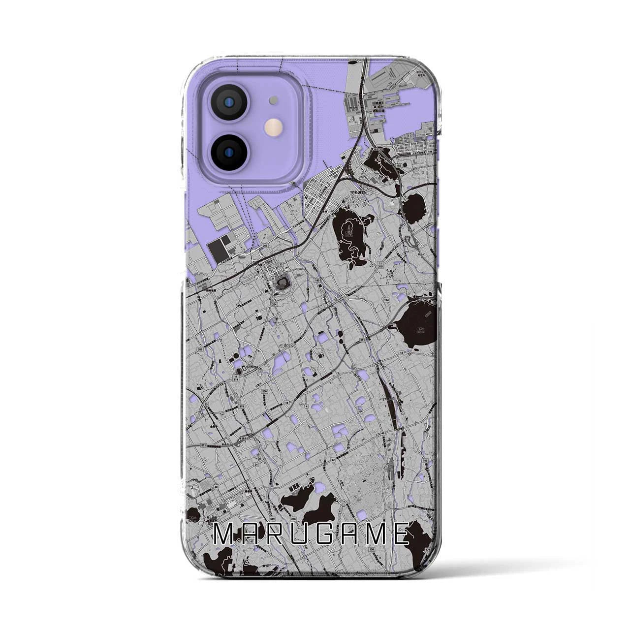 【丸亀(香川県)】地図柄iPhoneケース(クリアタイプ)