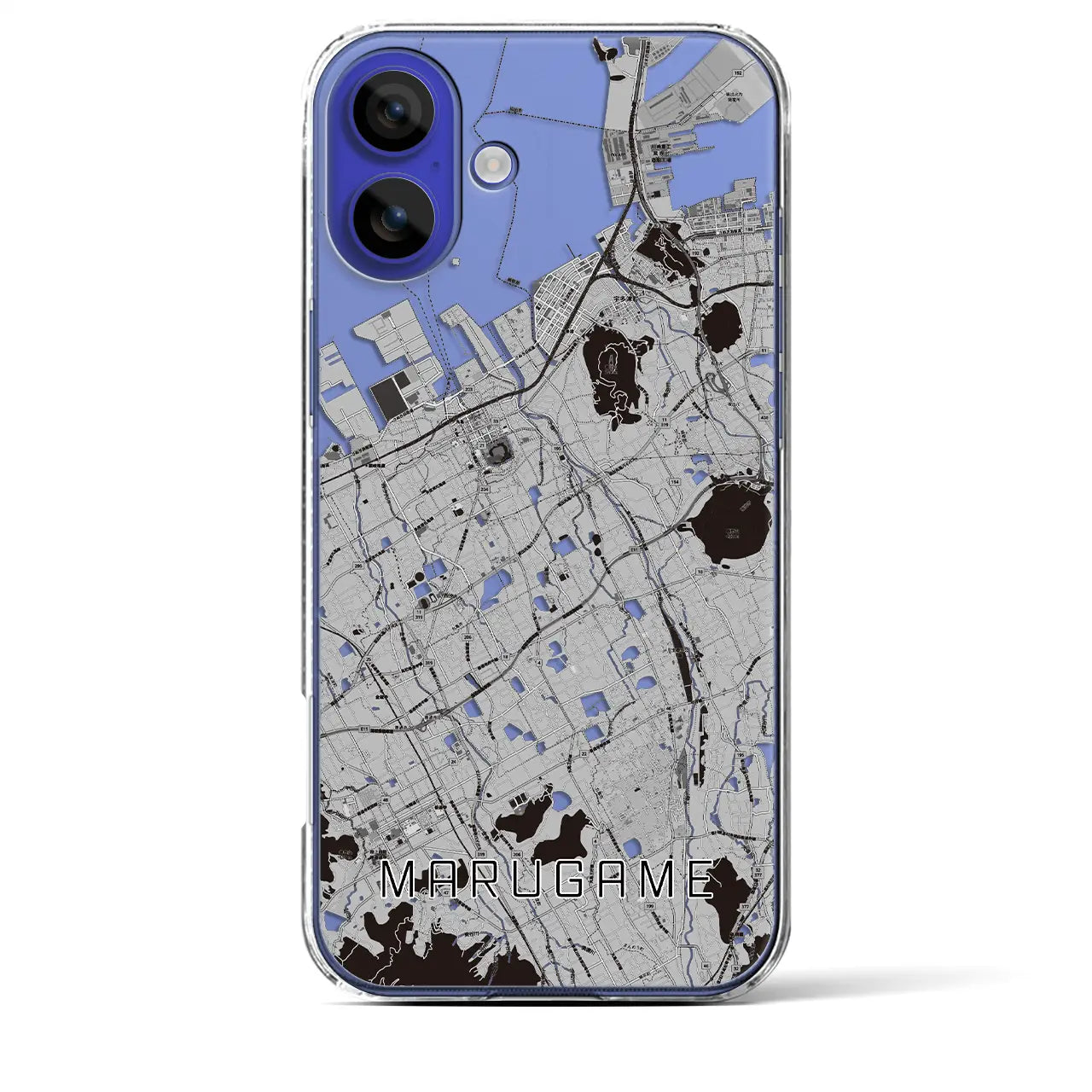 【丸亀(香川県)】地図柄iPhoneケース(クリアタイプ)