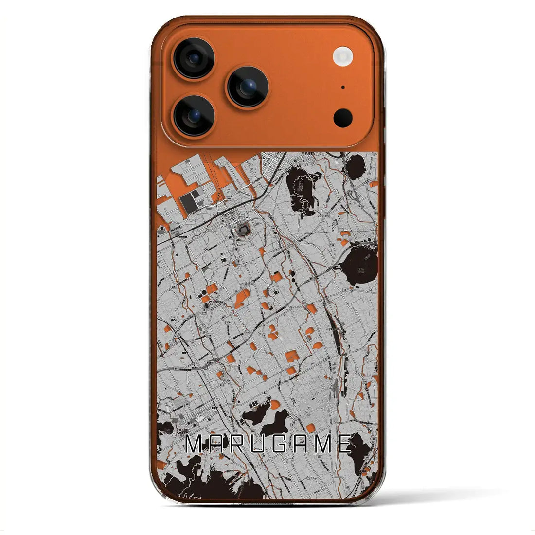 【丸亀(香川県)】地図柄iPhoneケース(クリアタイプ)