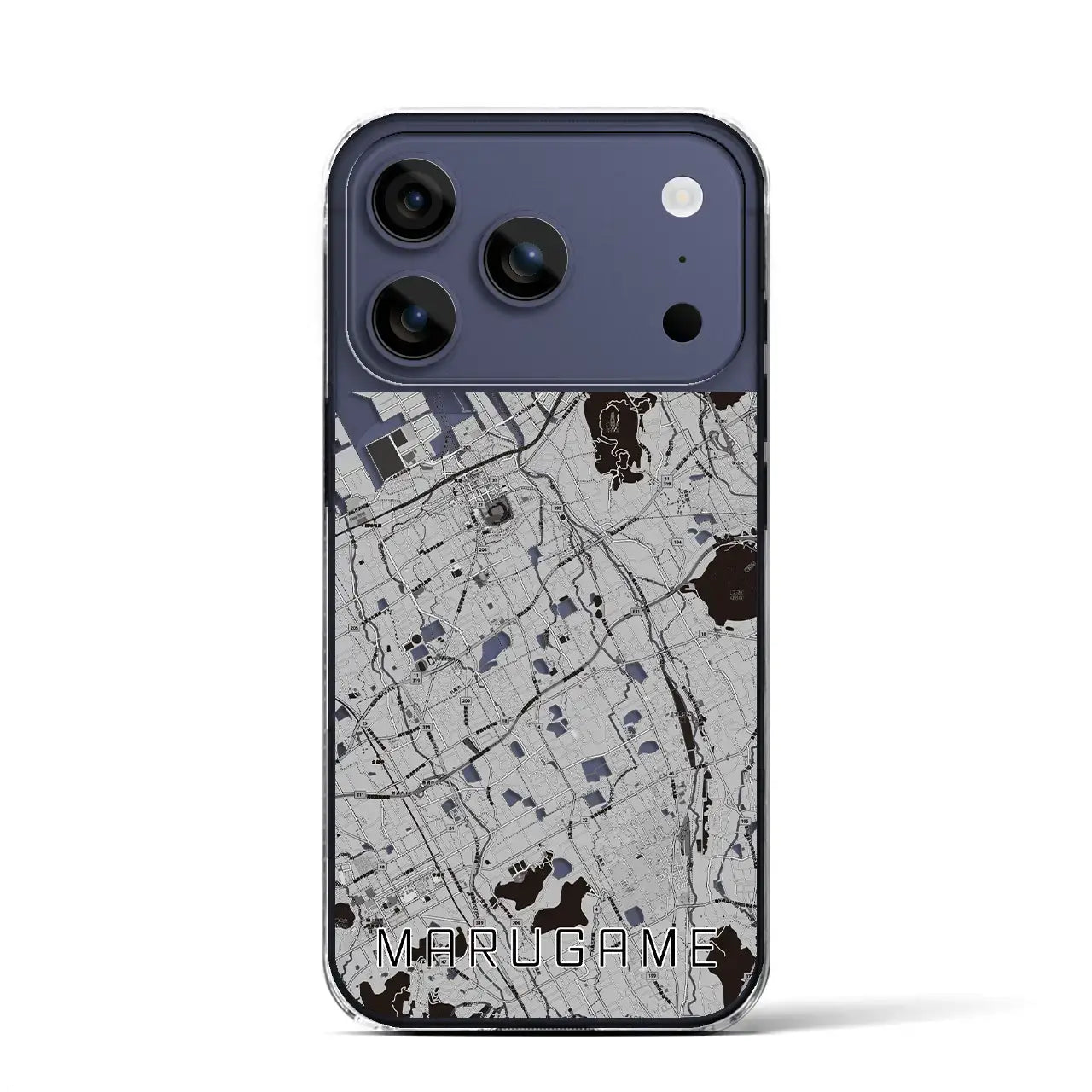 【丸亀(香川県)】地図柄iPhoneケース(クリアタイプ)