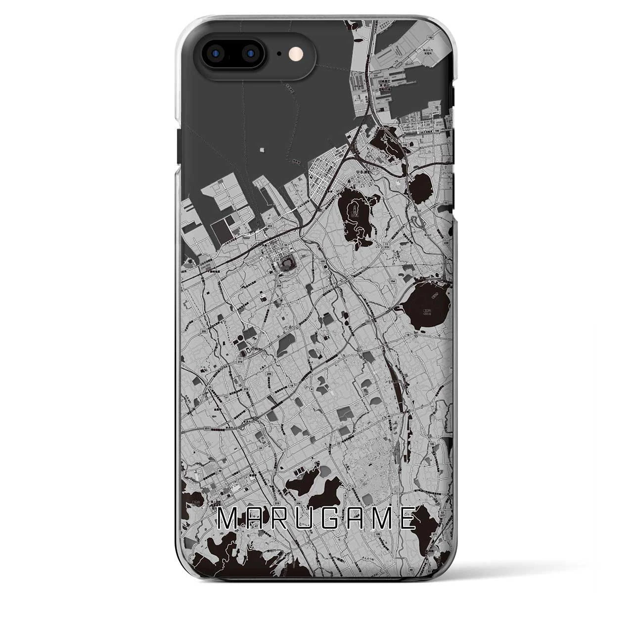 【丸亀(香川県)】地図柄iPhoneケース(クリアタイプ)