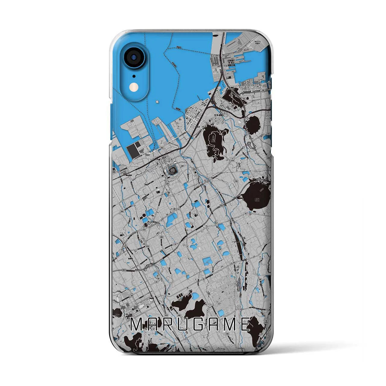 【丸亀(香川県)】地図柄iPhoneケース(クリアタイプ)