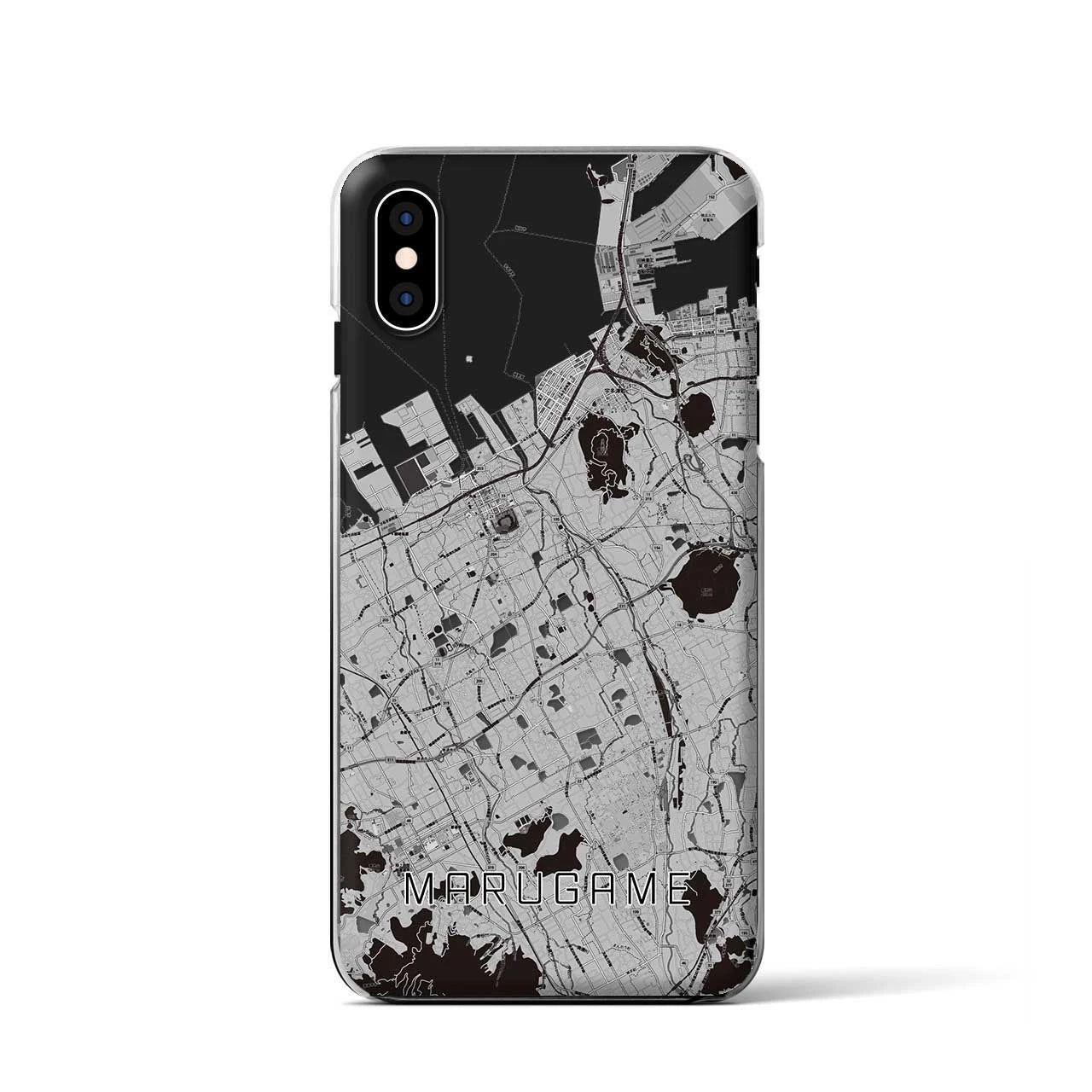 【丸亀(香川県)】地図柄iPhoneケース(クリアタイプ)