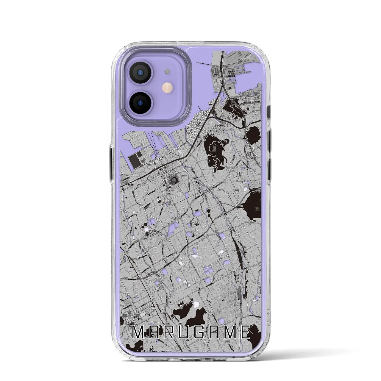 【丸亀(香川県)】地図柄iPhoneケース(MagSafeタイプ)