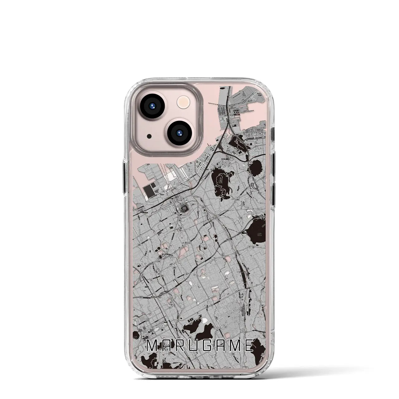 【丸亀(香川県)】地図柄iPhoneケース(MagSafeタイプ)