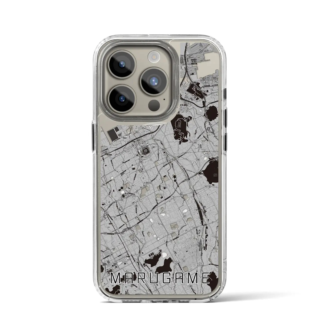 【丸亀(香川県)】地図柄iPhoneケース(MagSafeタイプ)