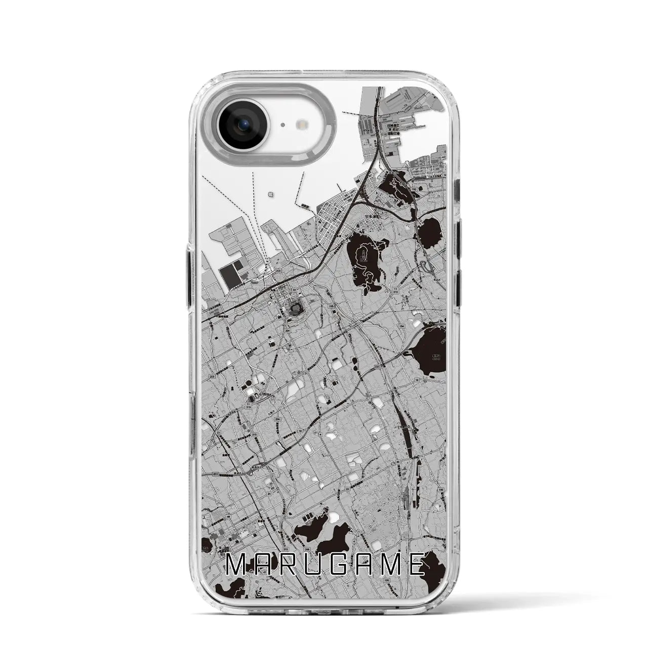 【丸亀(香川県)】地図柄iPhoneケース(MagSafeタイプ)