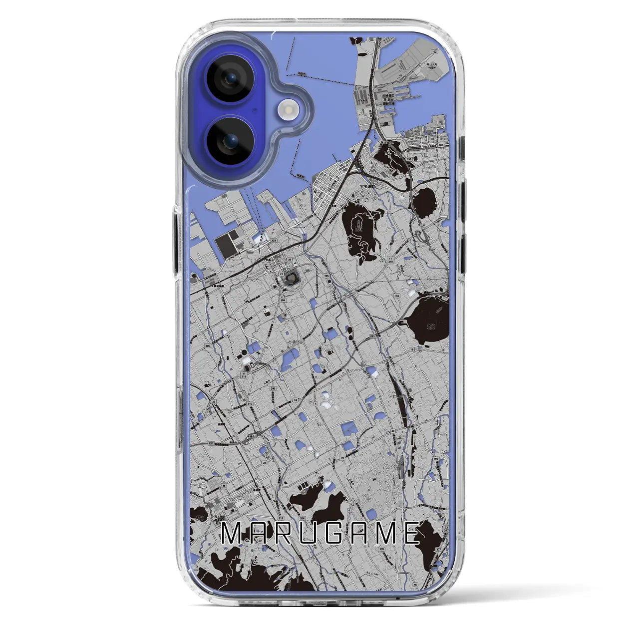 【丸亀(香川県)】地図柄iPhoneケース(MagSafeタイプ)