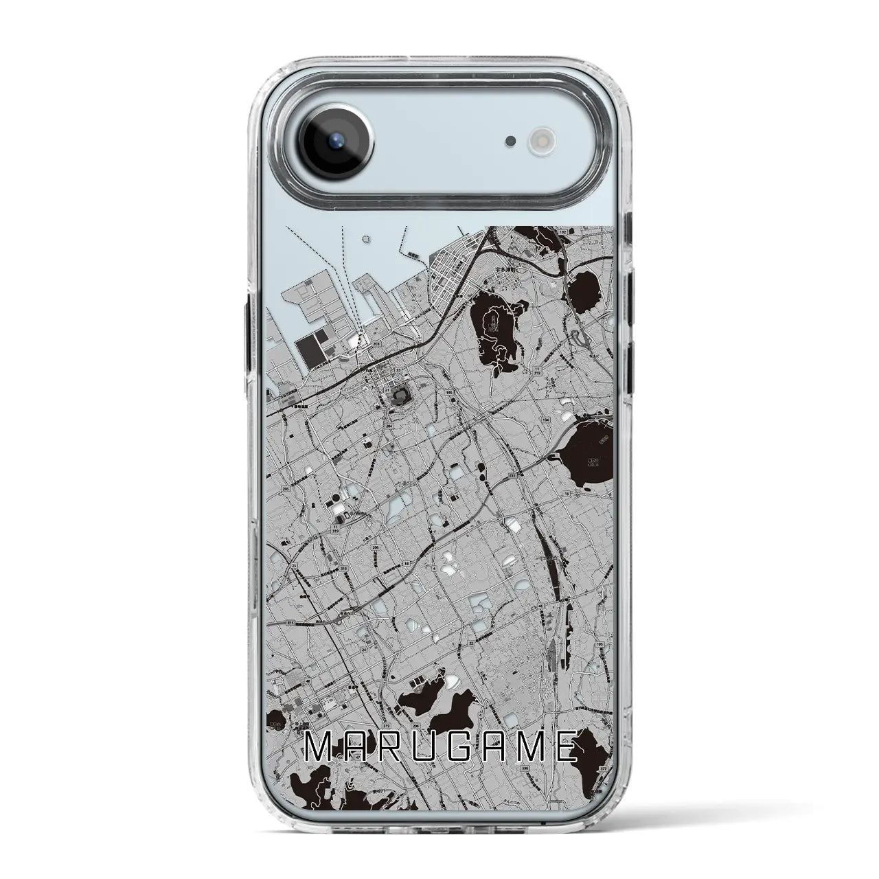 【丸亀(香川県)】地図柄iPhoneケース(MagSafeタイプ)