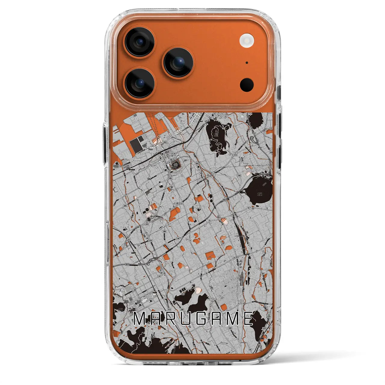 【丸亀(香川県)】地図柄iPhoneケース(MagSafeタイプ)