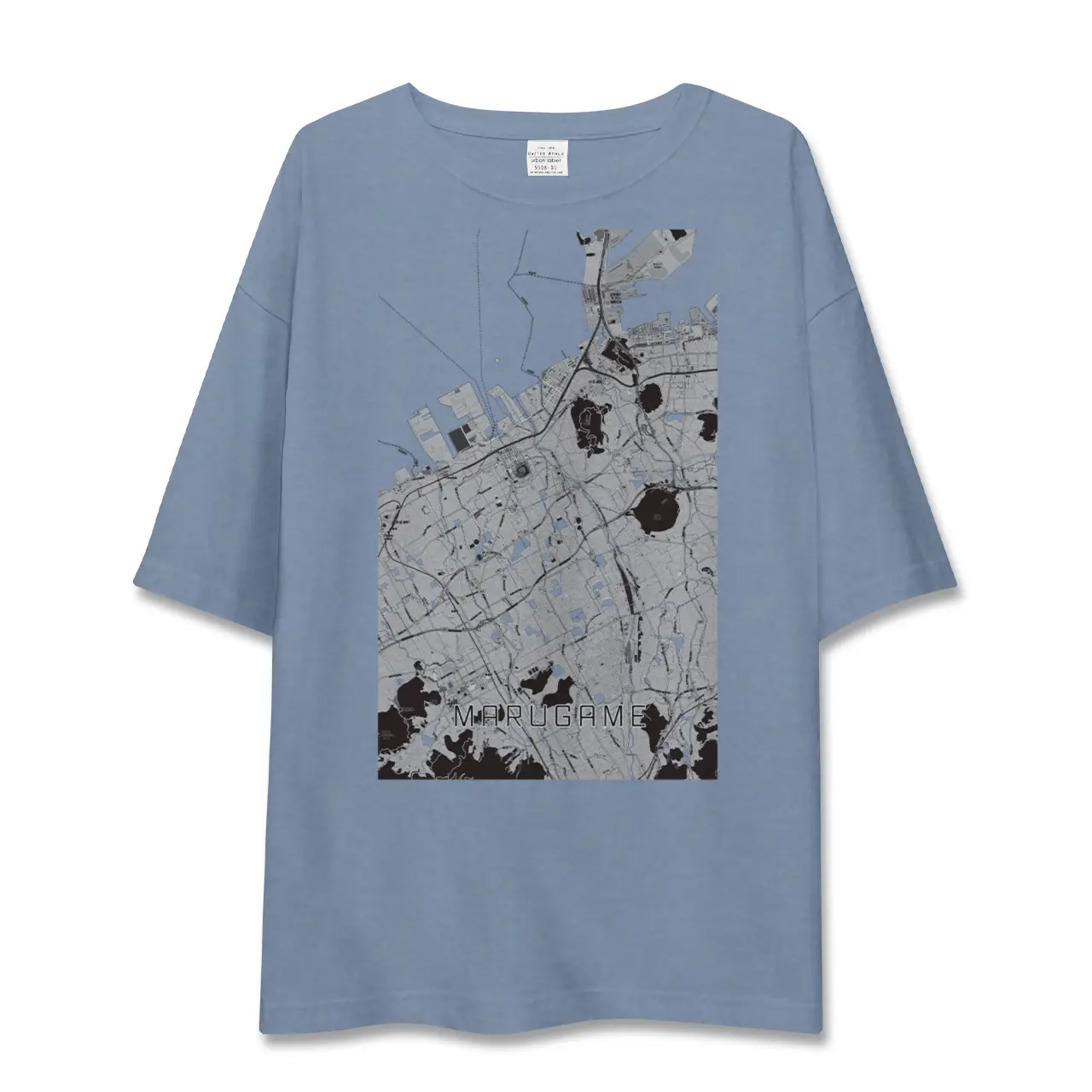 【丸亀(香川県)】地図柄ビッグシルエットTシャツ
