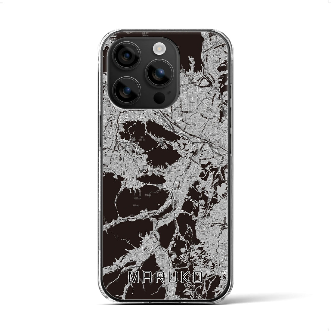 【丸子(長野県)】地図柄iPhoneケース(クリアタイプ)