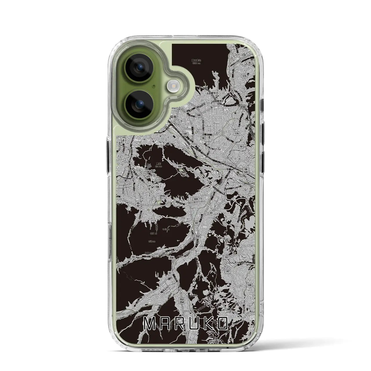 【丸子(長野県)】地図柄iPhoneケース(MagSafeタイプ)