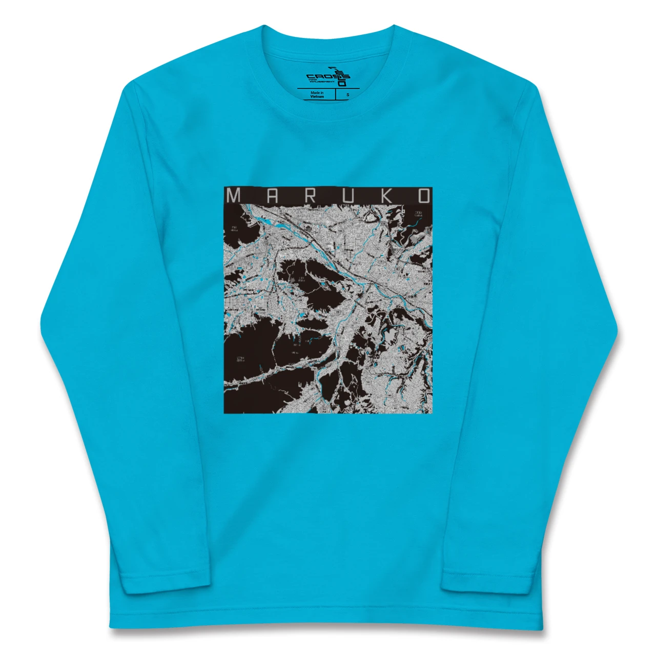 【丸子(長野県)】地図柄ロングスリーブTシャツ