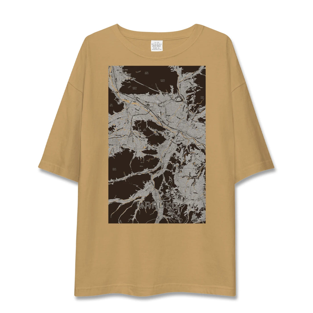 【丸子(長野県)】地図柄ビッグシルエットTシャツ