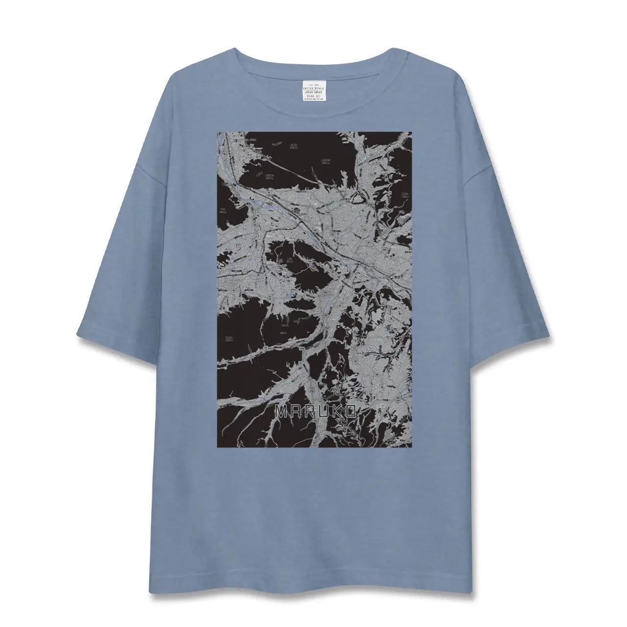 【丸子(長野県)】地図柄ビッグシルエットTシャツ