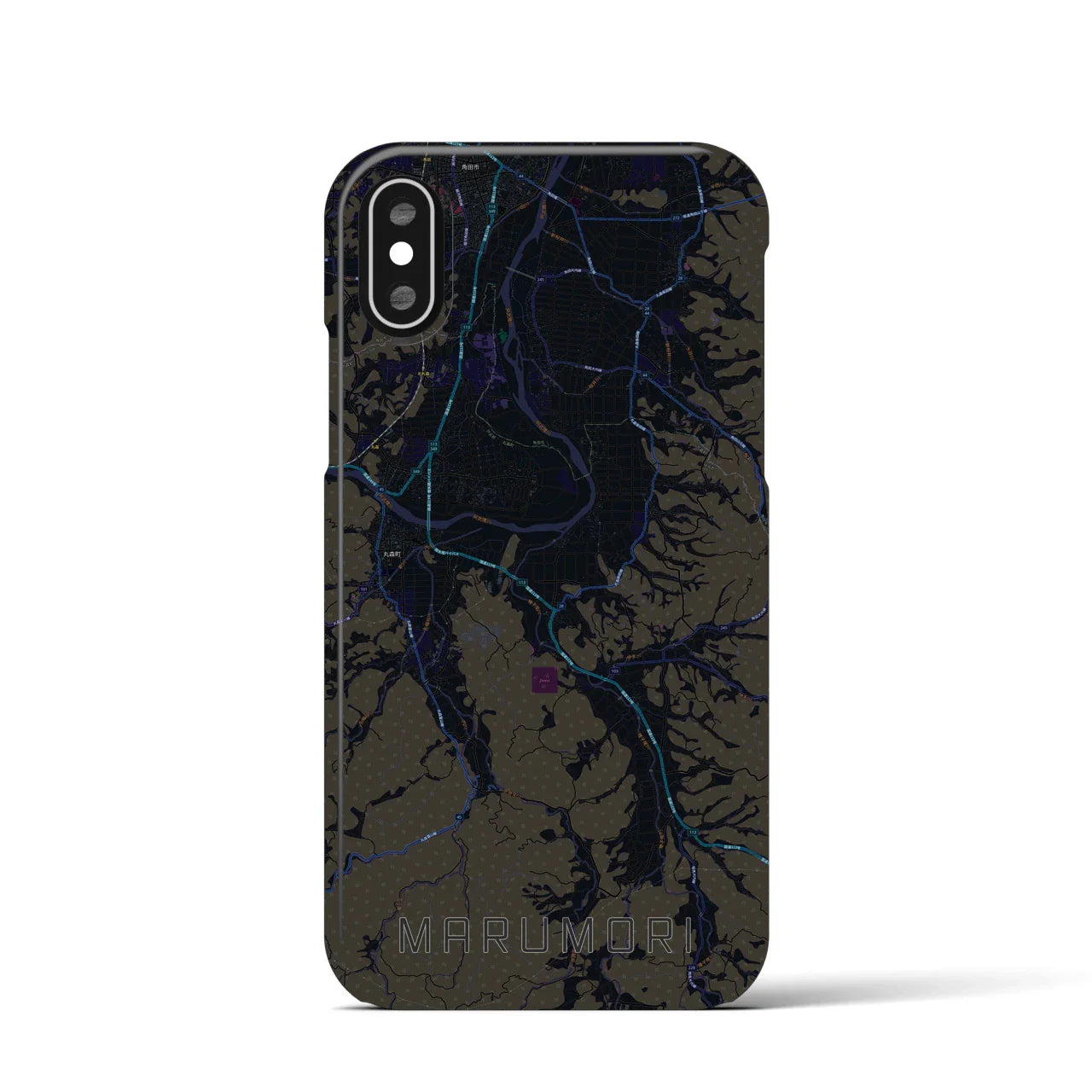 【丸森(宮城県)】地図柄iPhoneケース(バックカバータイプ)