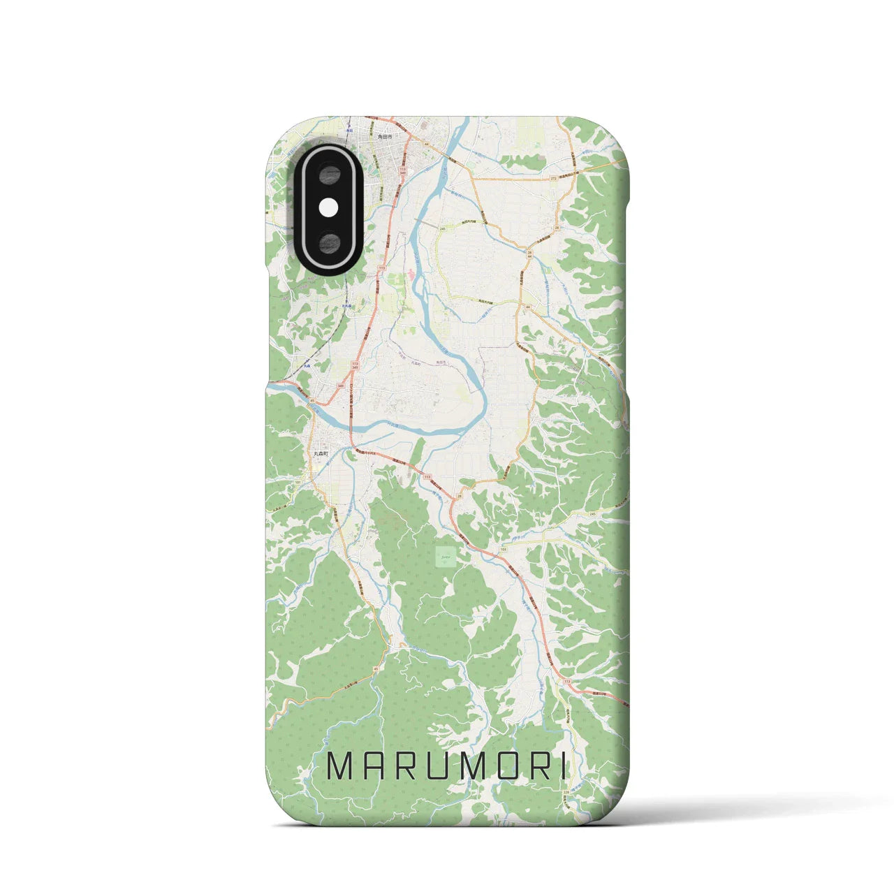 【丸森(宮城県)】地図柄iPhoneケース(バックカバータイプ)