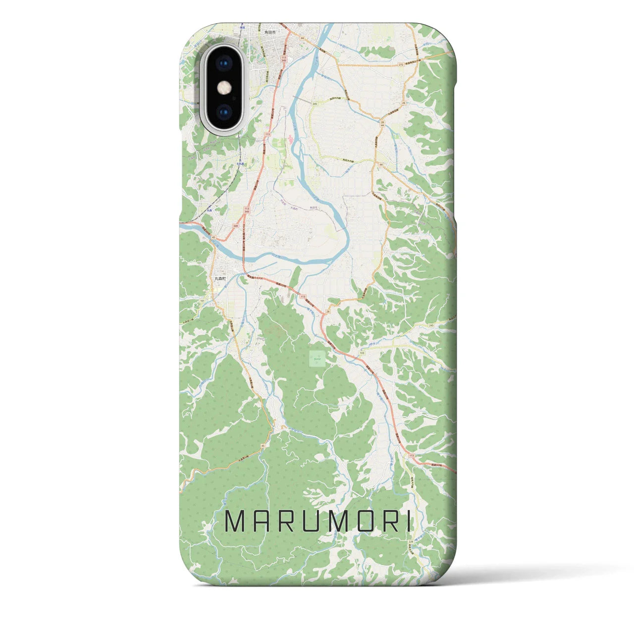 【丸森(宮城県)】地図柄iPhoneケース(バックカバータイプ)