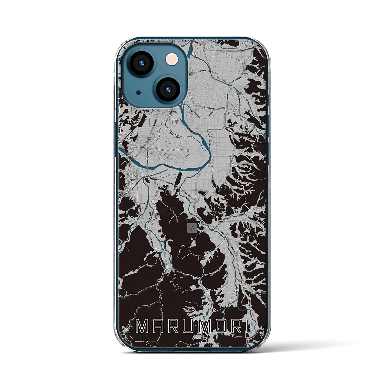 【丸森(宮城県)】地図柄iPhoneケース(クリアタイプ)