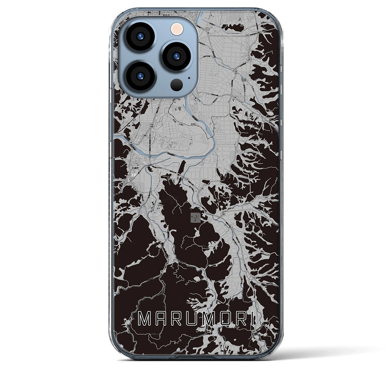 【丸森(宮城県)】地図柄iPhoneケース(クリアタイプ)