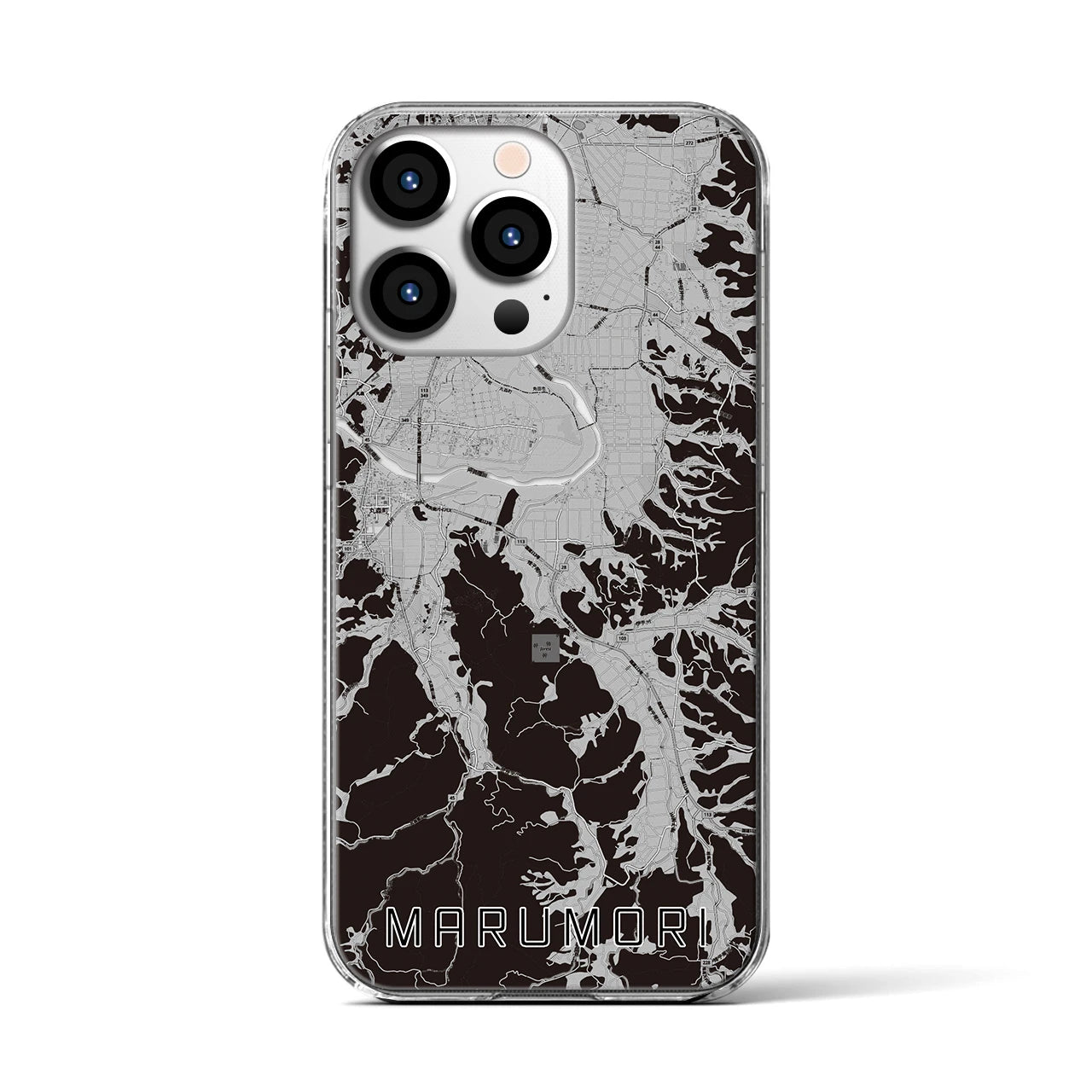 【丸森(宮城県)】地図柄iPhoneケース(クリアタイプ)