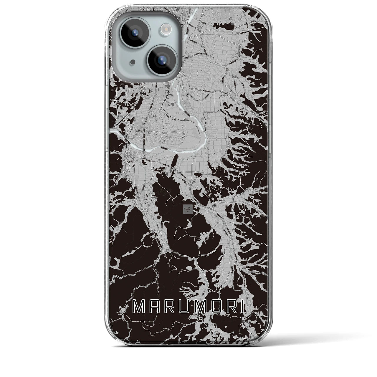 【丸森(宮城県)】地図柄iPhoneケース(クリアタイプ)