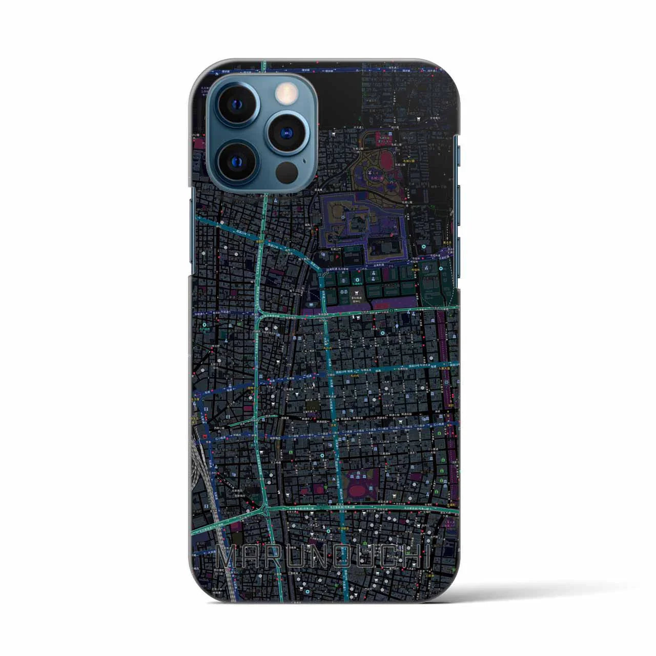 【丸の内(愛知県)】地図柄iPhoneケース(バックカバータイプ)