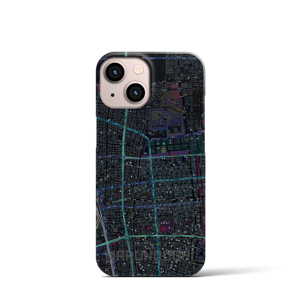 【丸の内(愛知県)】地図柄iPhoneケース(バックカバータイプ)