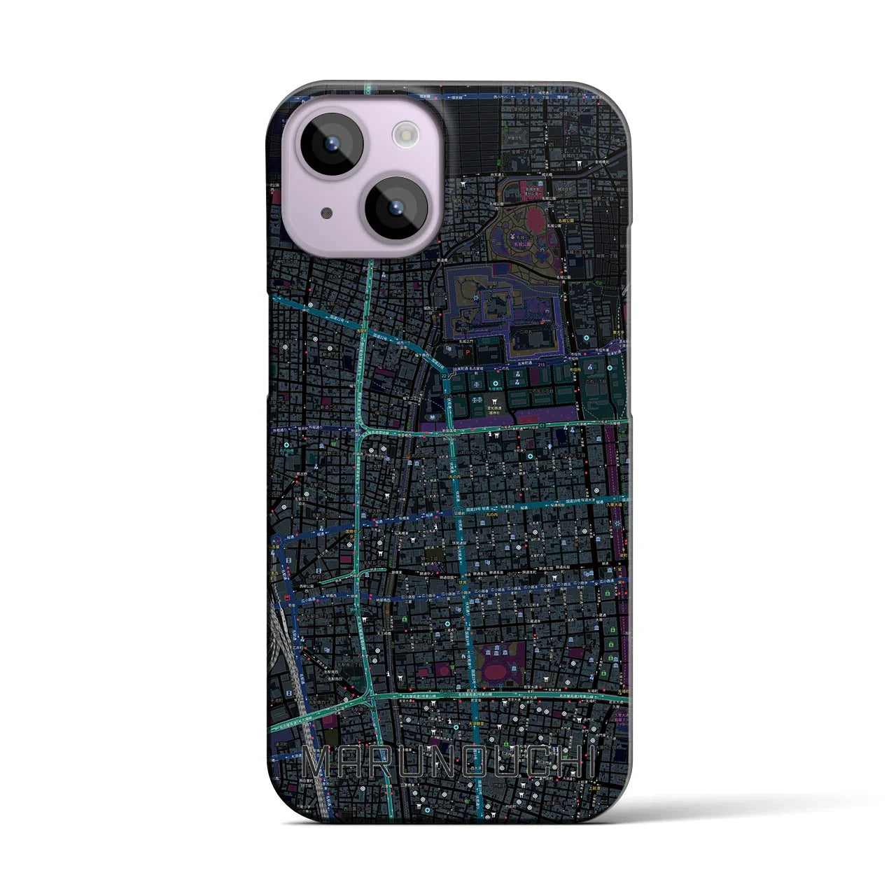 【丸の内(愛知県)】地図柄iPhoneケース(バックカバータイプ)