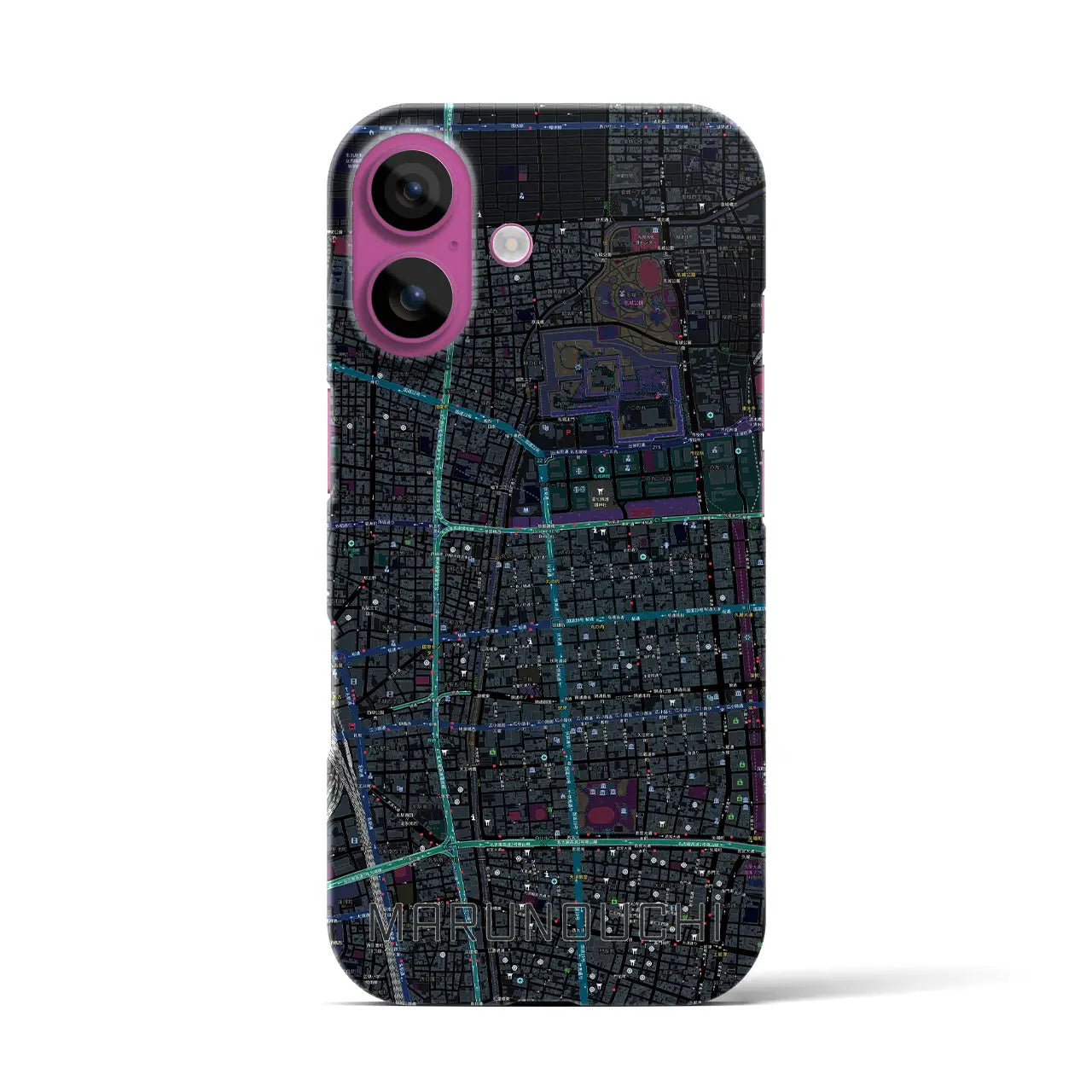 【丸の内(愛知県)】地図柄iPhoneケース(バックカバータイプ)