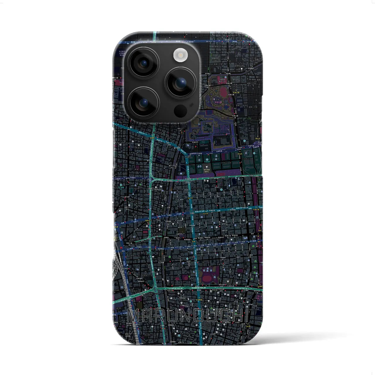 【丸の内(愛知県)】地図柄iPhoneケース(バックカバータイプ)