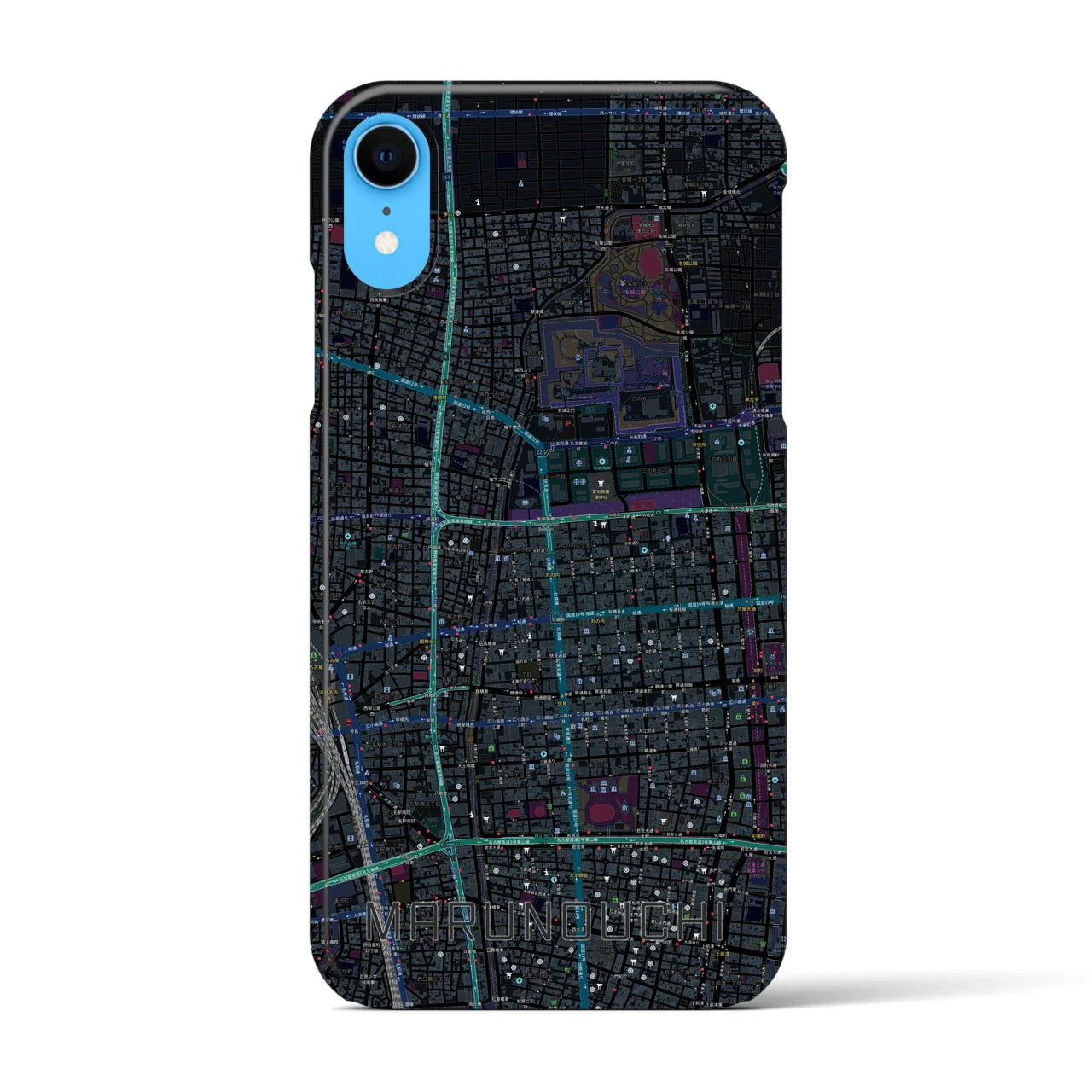 【丸の内(愛知県)】地図柄iPhoneケース(バックカバータイプ)