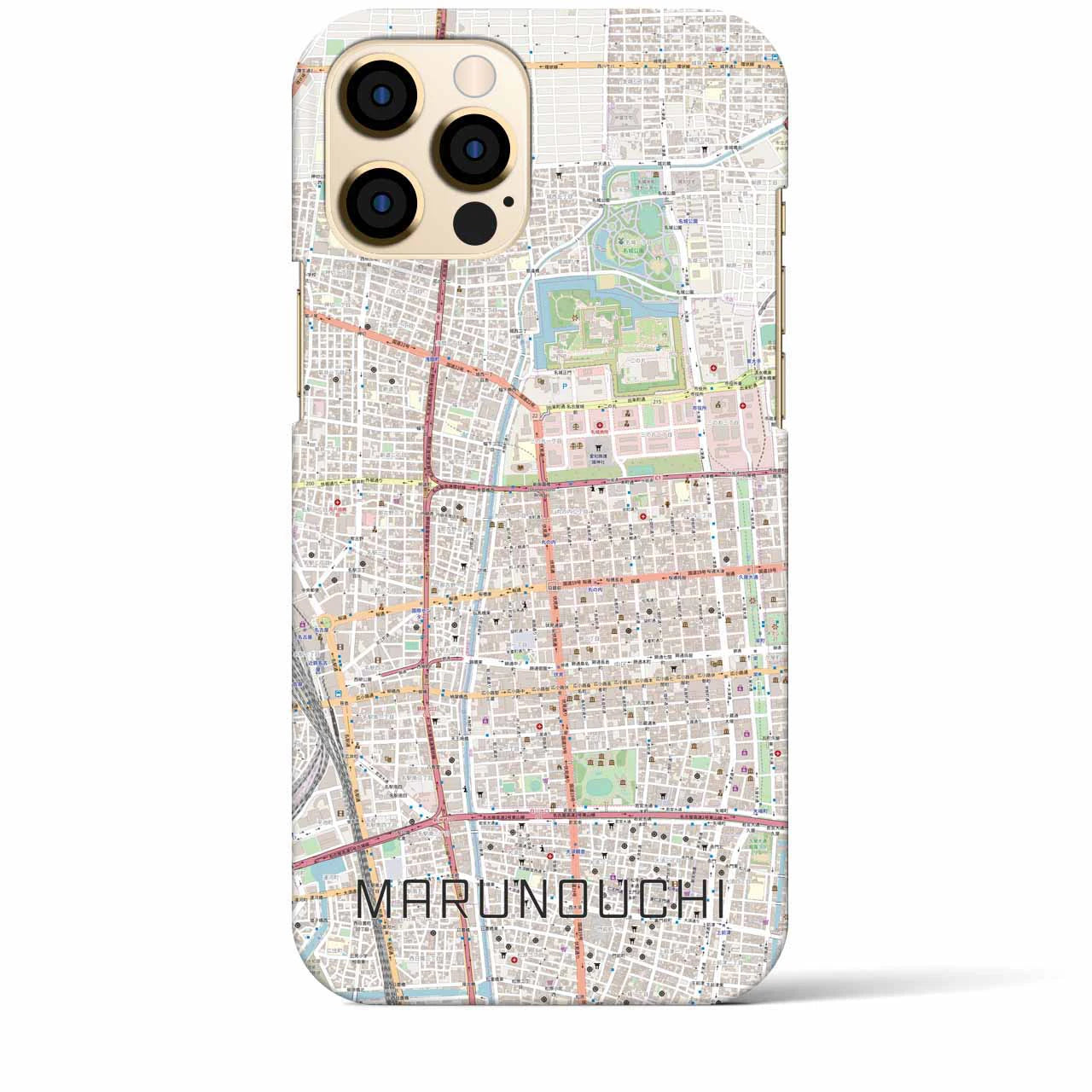 【丸の内(愛知県)】地図柄iPhoneケース(バックカバータイプ)