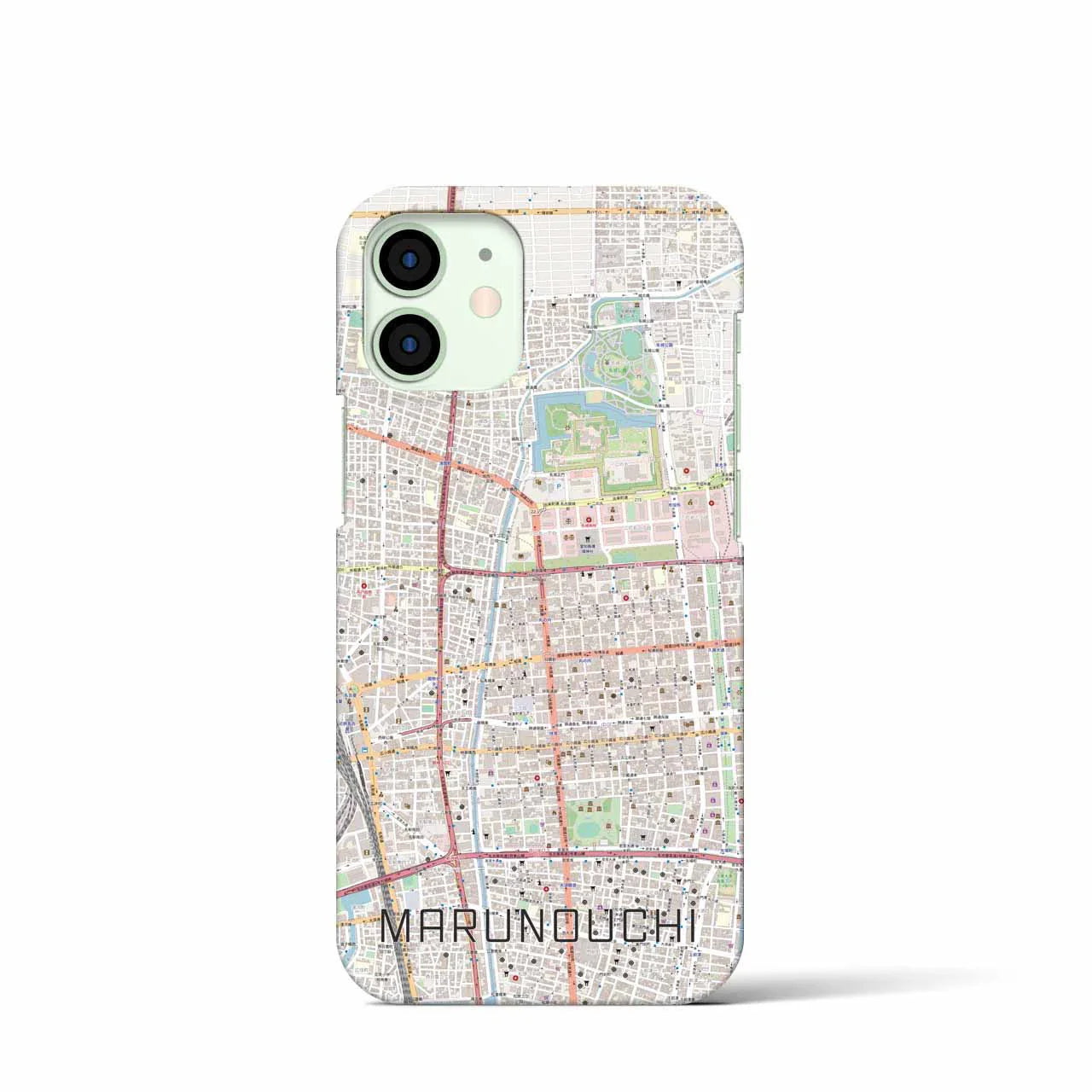 【丸の内(愛知県)】地図柄iPhoneケース(バックカバータイプ)