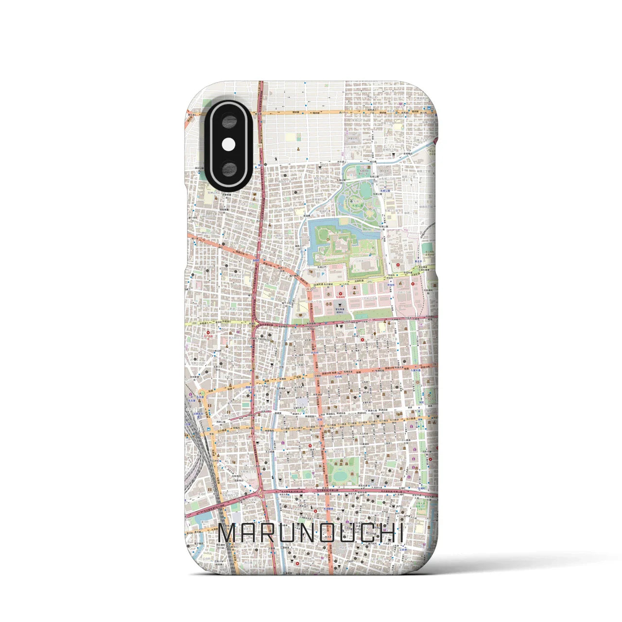 【丸の内(愛知県)】地図柄iPhoneケース(バックカバータイプ)