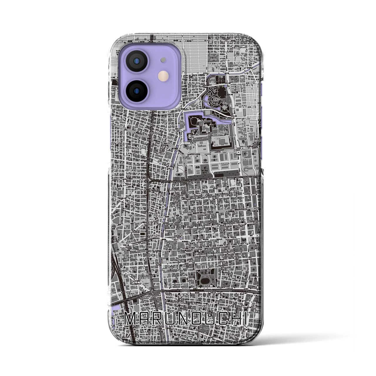 【丸の内(愛知県)】地図柄iPhoneケース(クリアタイプ)