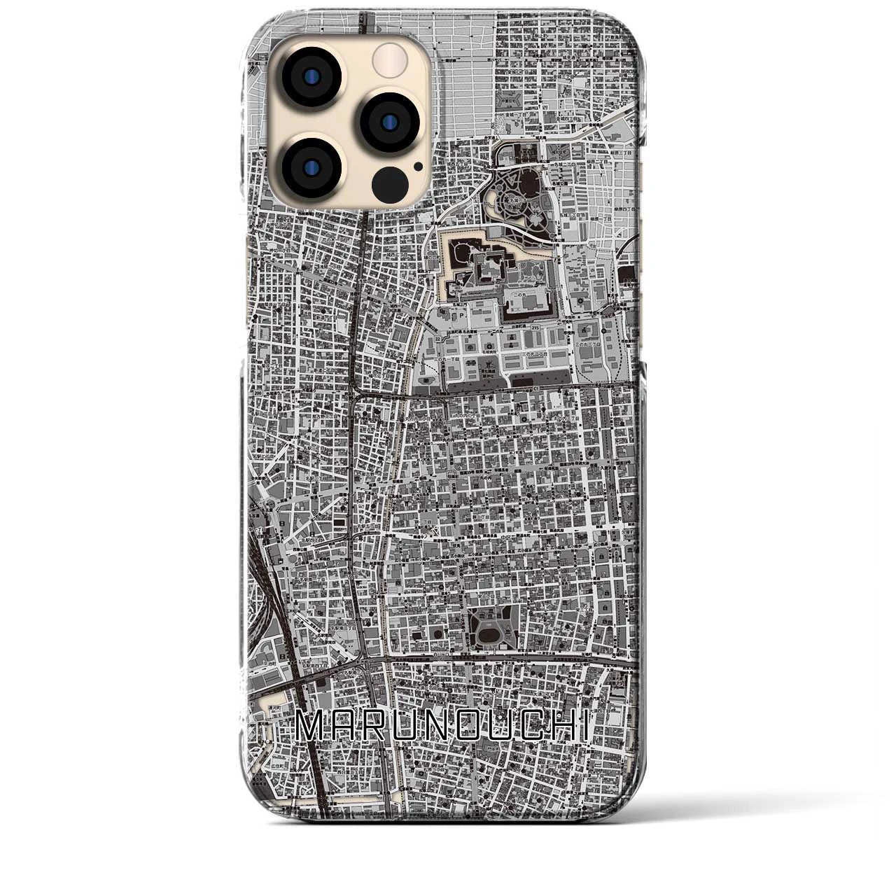 【丸の内(愛知県)】地図柄iPhoneケース(クリアタイプ)